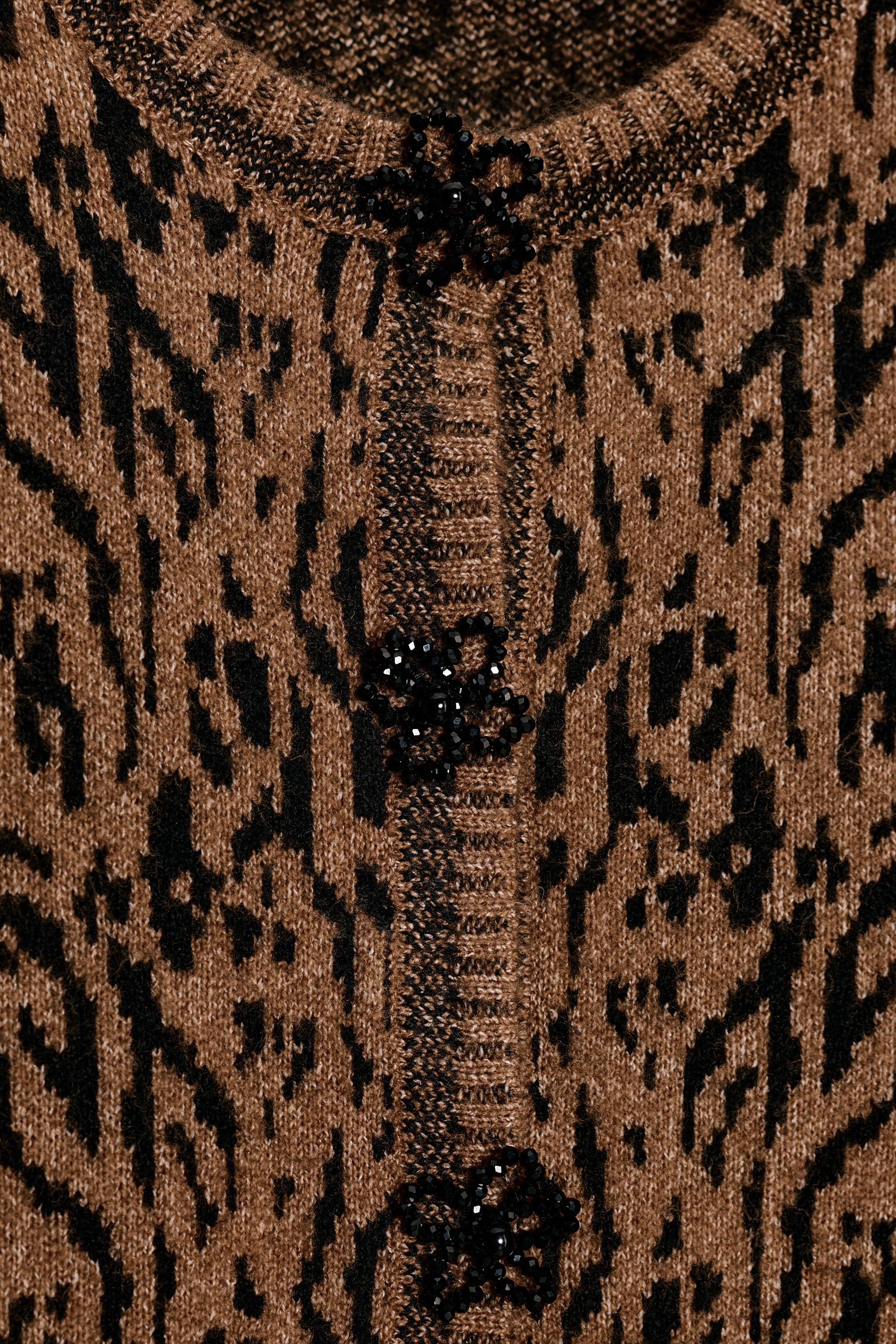 GILET EN MAILLE JACQUARD ANIMAL